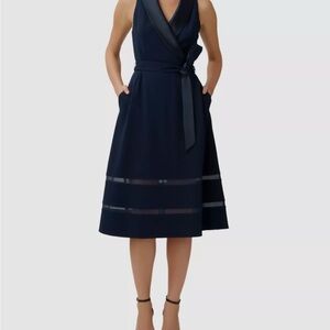 NWT Adrianna Papell Navy Tuxedo Dress